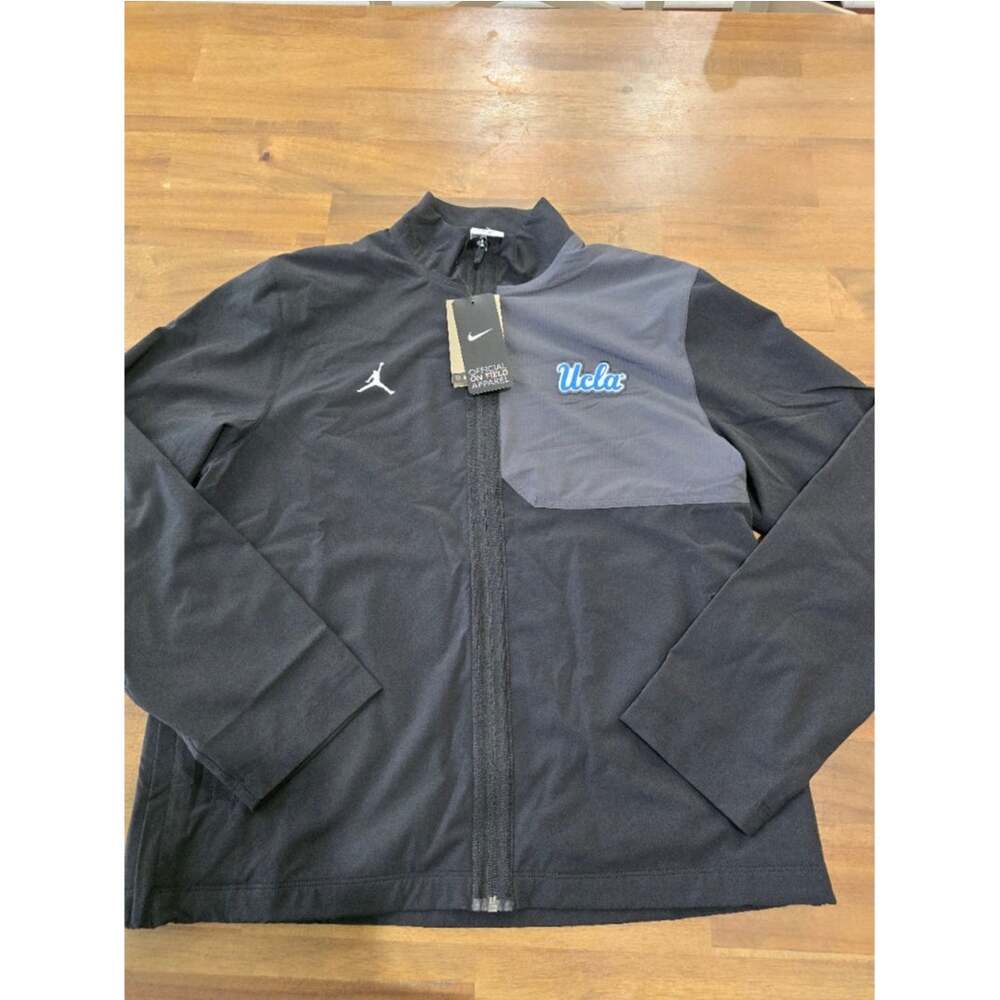 Jordan Nike UCLA Bruins College Windbreaker Black Blue Size Medium